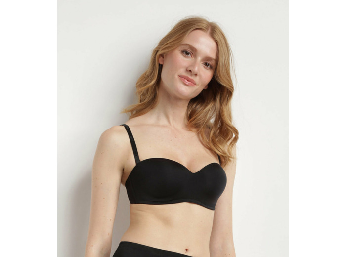 Soutien-gorge bandeau Noir sans armatures pour femme InvisiFree
