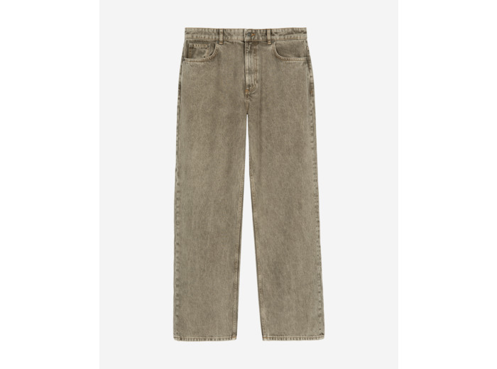 Jean droit olive vert
