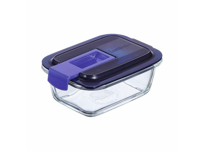 Boite rectangulaire 38cl bleu Easy Box