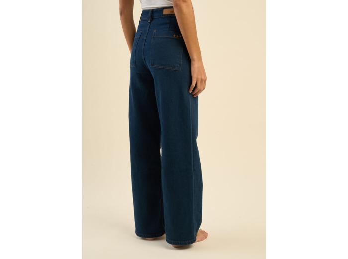 Jean large taille haute
