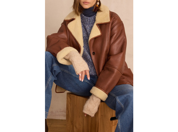 Manteau en cuir DEBBIE