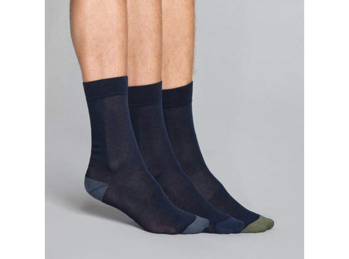 Lot de 3 packs de chaussettes bleu foncé Mix & Match