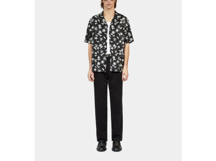 Chemise Imprimée Manches Courtes black white