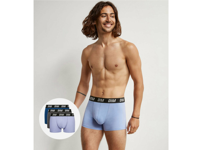 Lot de 3 boxers homme à thermorégulation active Bleu Parme Regul Activ