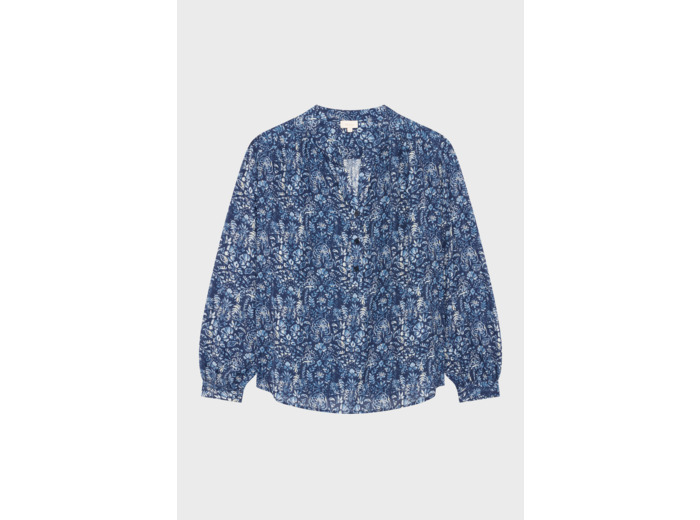 Blouse fluide imprimé végétal - AKINA