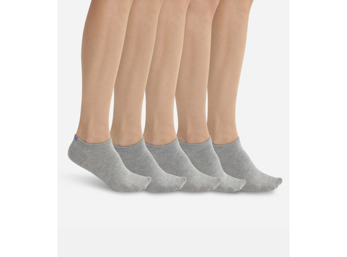 Lot de 5 paires de chaussettes femme Gris à marqueurs colorés EcoDim
