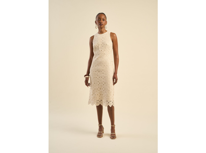 Robe en guipure dos nu