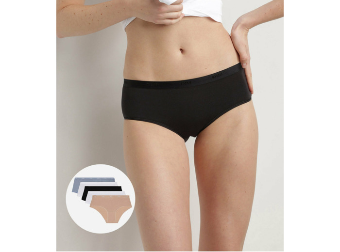 Lot de 5 boxers pour femme en coton stretch Les Pockets Ecodim
