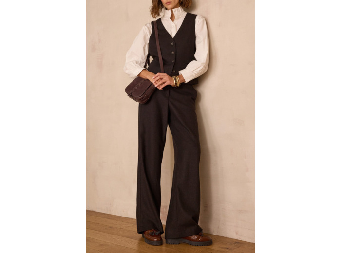 Pantalon FERGUSON en laine à chevrons