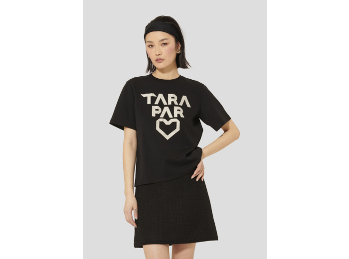 T-Shirt Trefle Noir en Coton