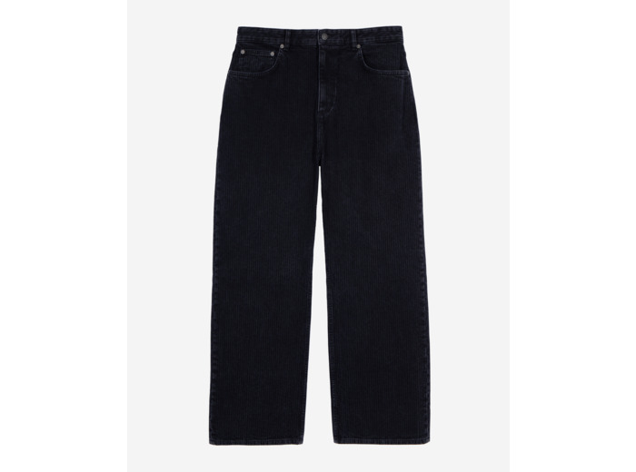 Jean baggy effet côtelé noir black washed