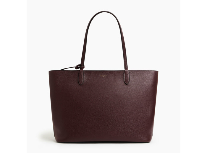 Grand sac cabas Louise en cuir grainé