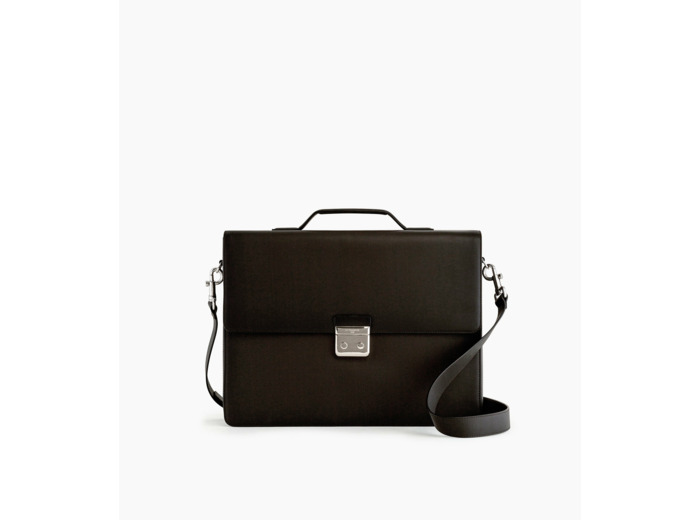 Serviette 1 soufflet Albert en cuir lisse