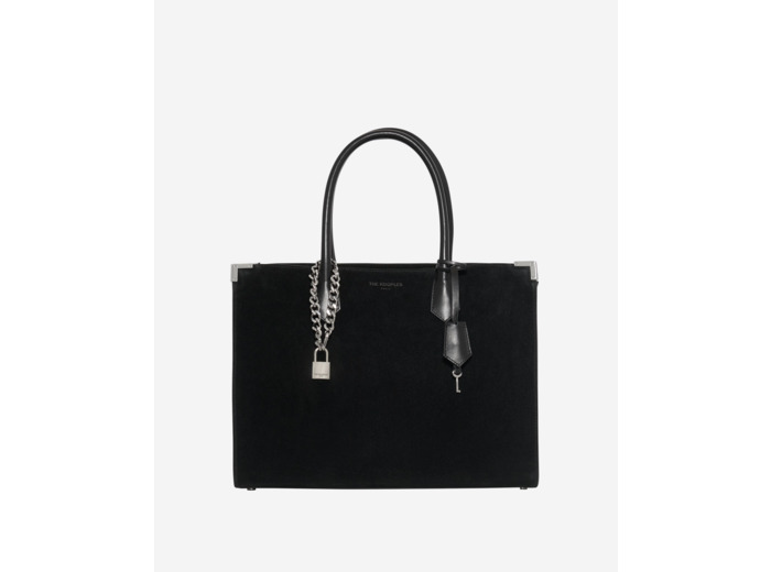 Sac cabas ming l en suède noir black