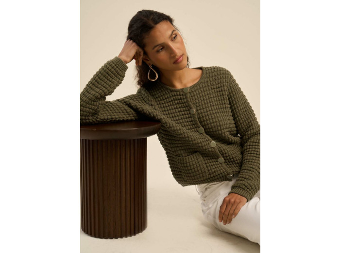 Gilet détails boutons bijoux