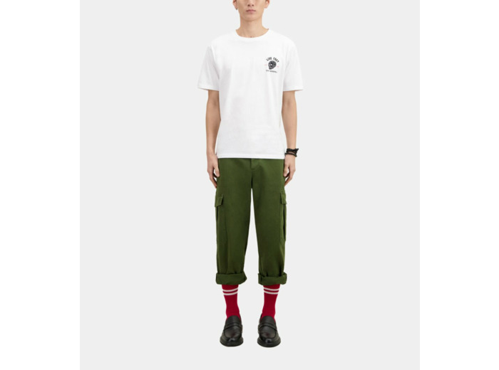 T-Shirt Manches Courtes Avec Broderie Et Print Skull white