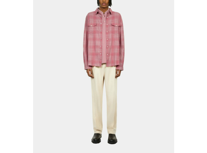Chemise Rose À Carreaux pink wood