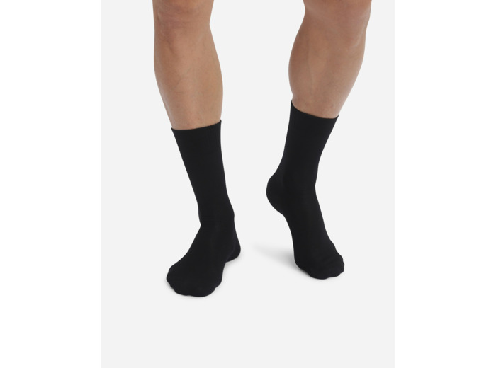 Lot de 2 paires de chaussettes noires Homme - Bambou