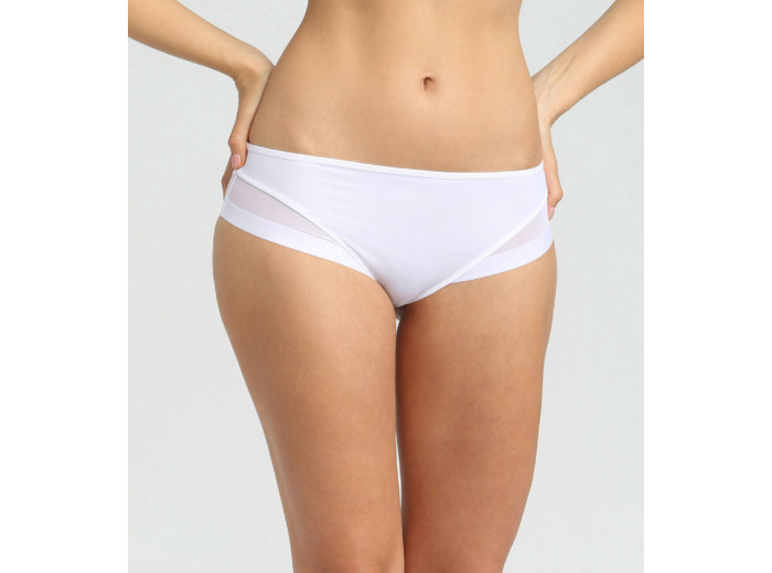 Slip femme en microfibre et tulle blanc Generous de Dim