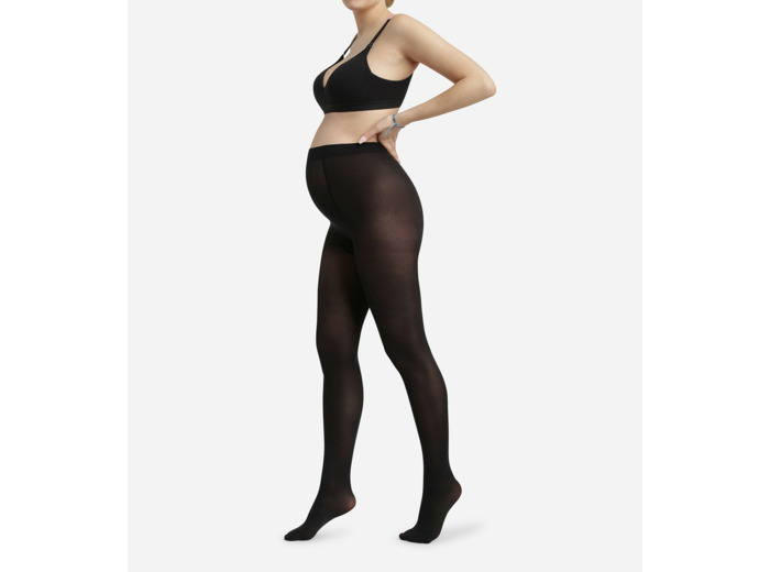 Collant de maternité opaque ceinture ultra extensible Dim Style Mama