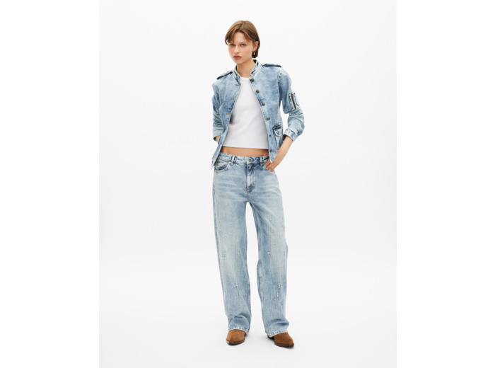 Veste style officier en denim