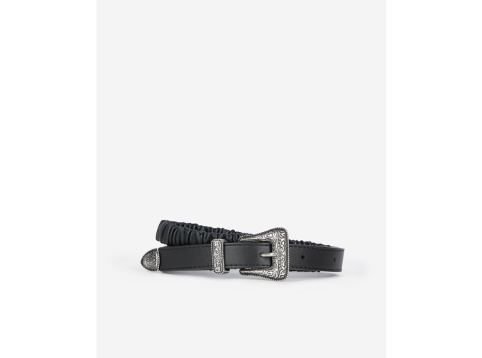 Ceinture en cuir avec boucle western black