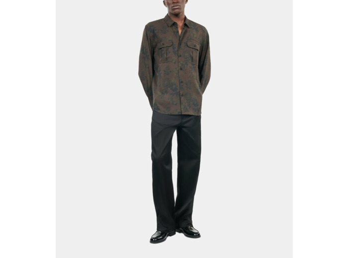 Chemise imprimé fleuri dark brown