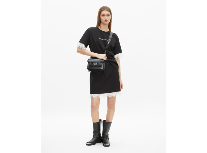 Jupe courte avec dentelle noire black