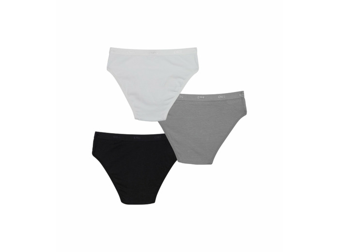 Culotte femme taille haute en coton stretch et dentelle Noir EcoDim