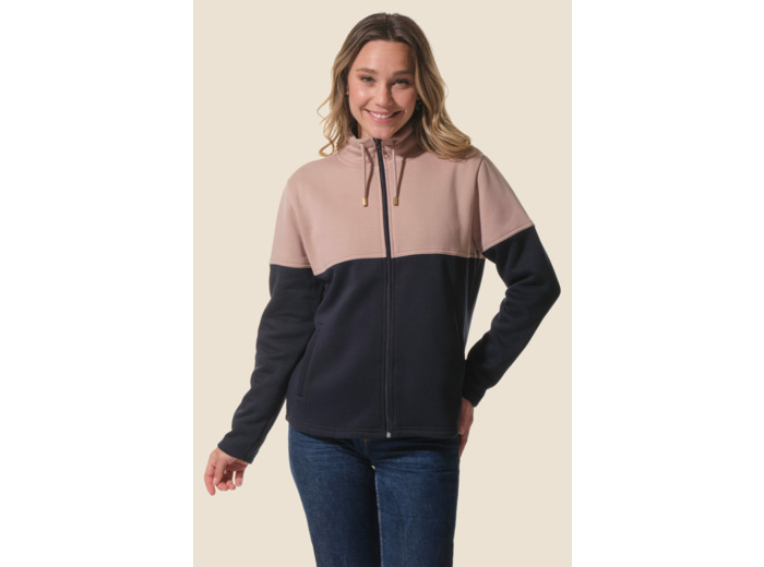 Veste femme bicolore zippée Tasha
