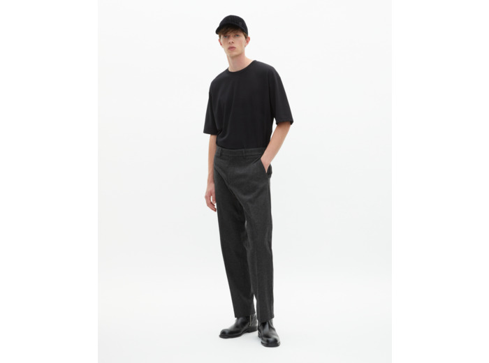 Pantalon ajusté gris foncé grey