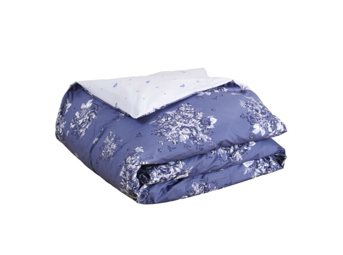 Housse de couette Poème Bleu | Réversible | Tradition des Vosges