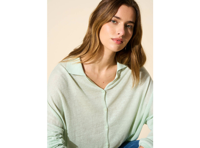 Gilet ample avec col polo