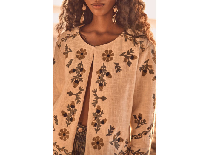 Veste CASSI B en coton brodé