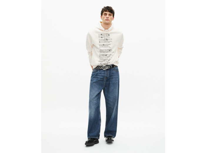 Sweatshirt a print ecru