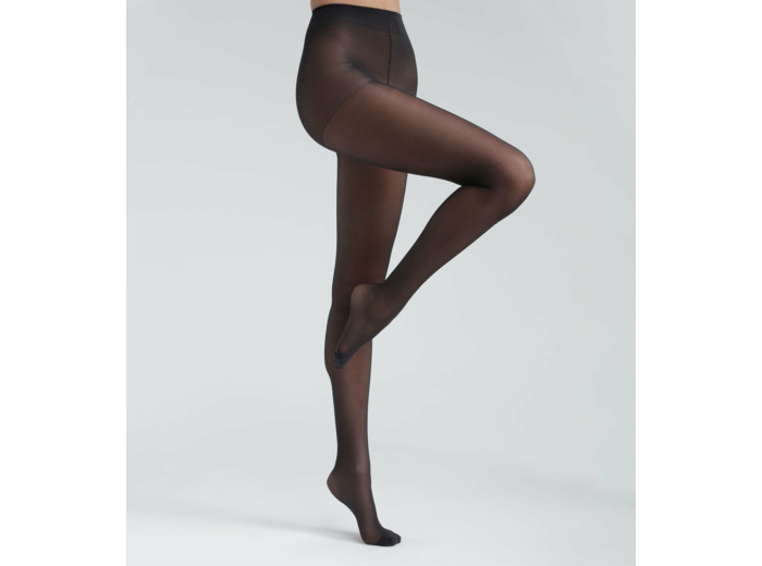 Collant femme semi-opaque Noir en fils recyclés Dim Good