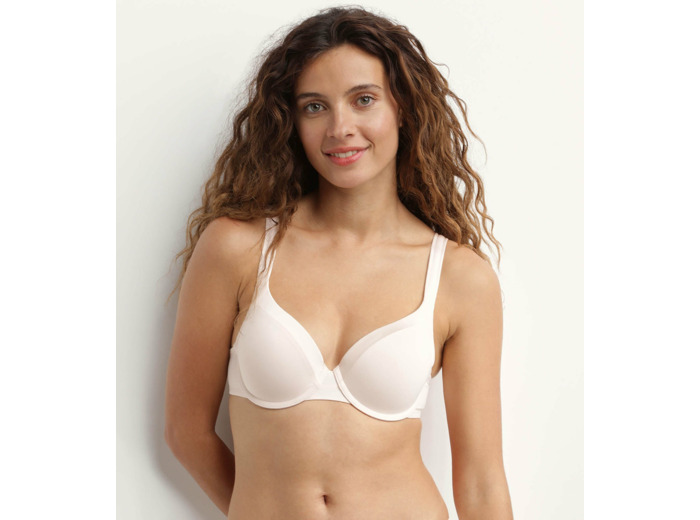 Culotte midi en microfibre et tulle Marron Brut Dim Generous