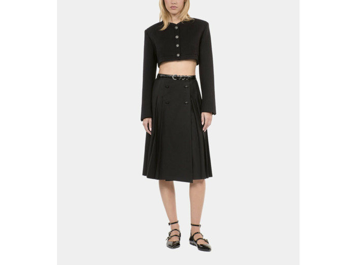 Jupe longue plissée noire black
