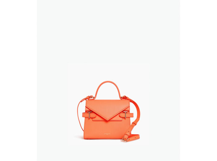Petit sac à main double rabat Emilie en cuir signature T