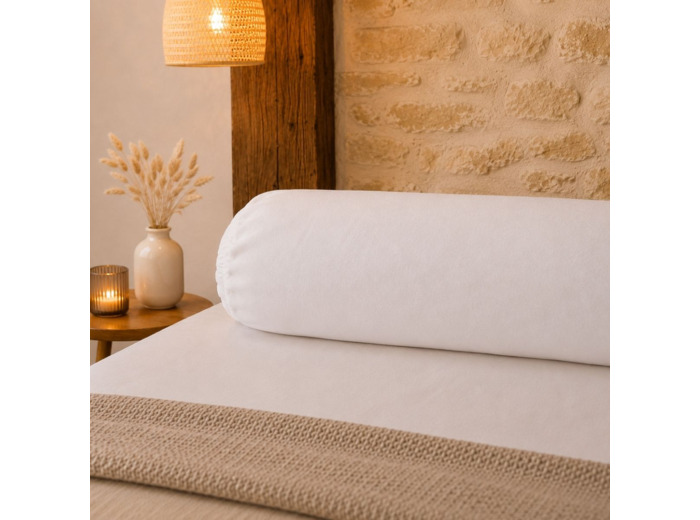 Taie traversin Molleton Gratte Coton bio | Linge de lit bio | Nuit des Vosges