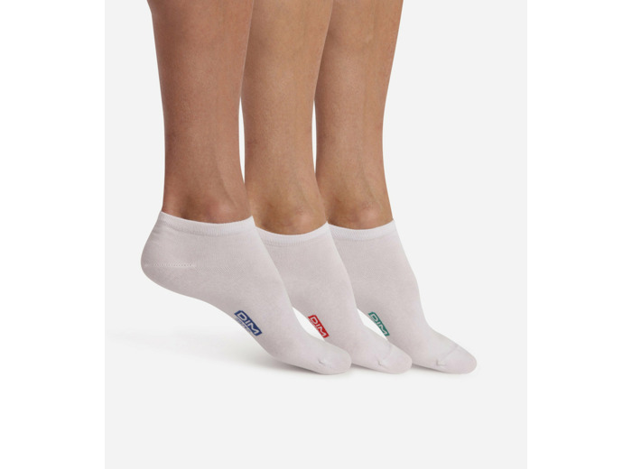 Lot de 3 paires de socquettes blanches en coton Homme