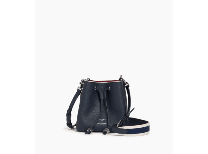 Mini sac seau Ines de la Fressange en cuir grainé