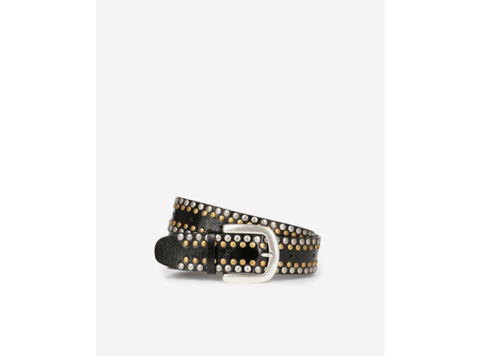 Ceinture en cuir avec studs black