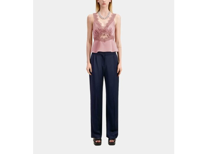 Top Lilas Avec Guipure wood kaki