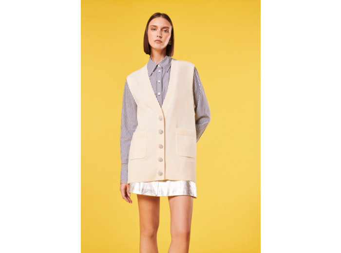 Gilet Ginny Ecru en Laine