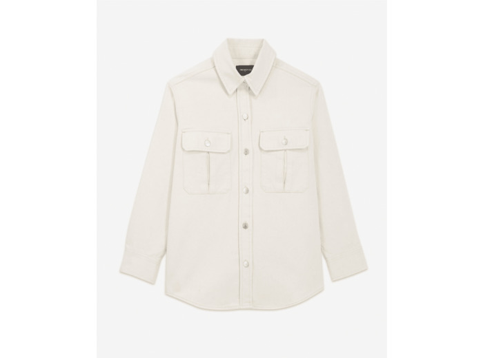 Chemise Oversize Naturel En Denim beige melange