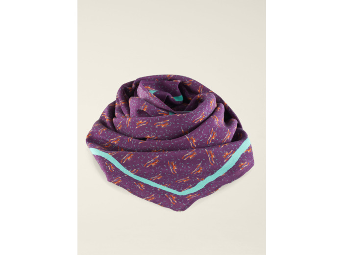 Foulard violet chardon