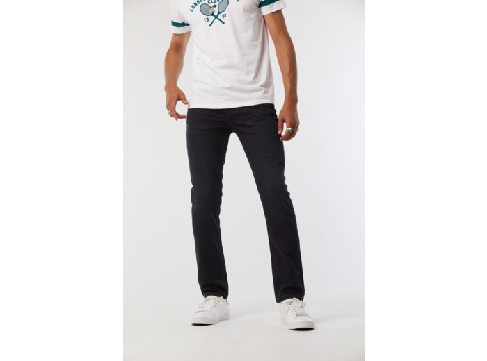 Pantalon straight fit, taille medium haute,jambe ajustée