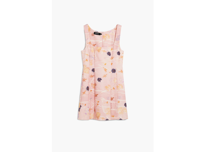 Robe À Bretelles En Tissu – Femme
