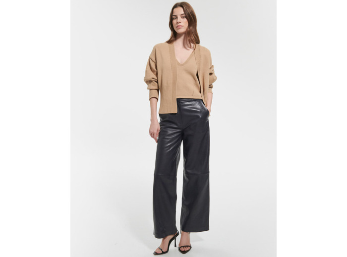 Gilet Gavin Camel en Coton